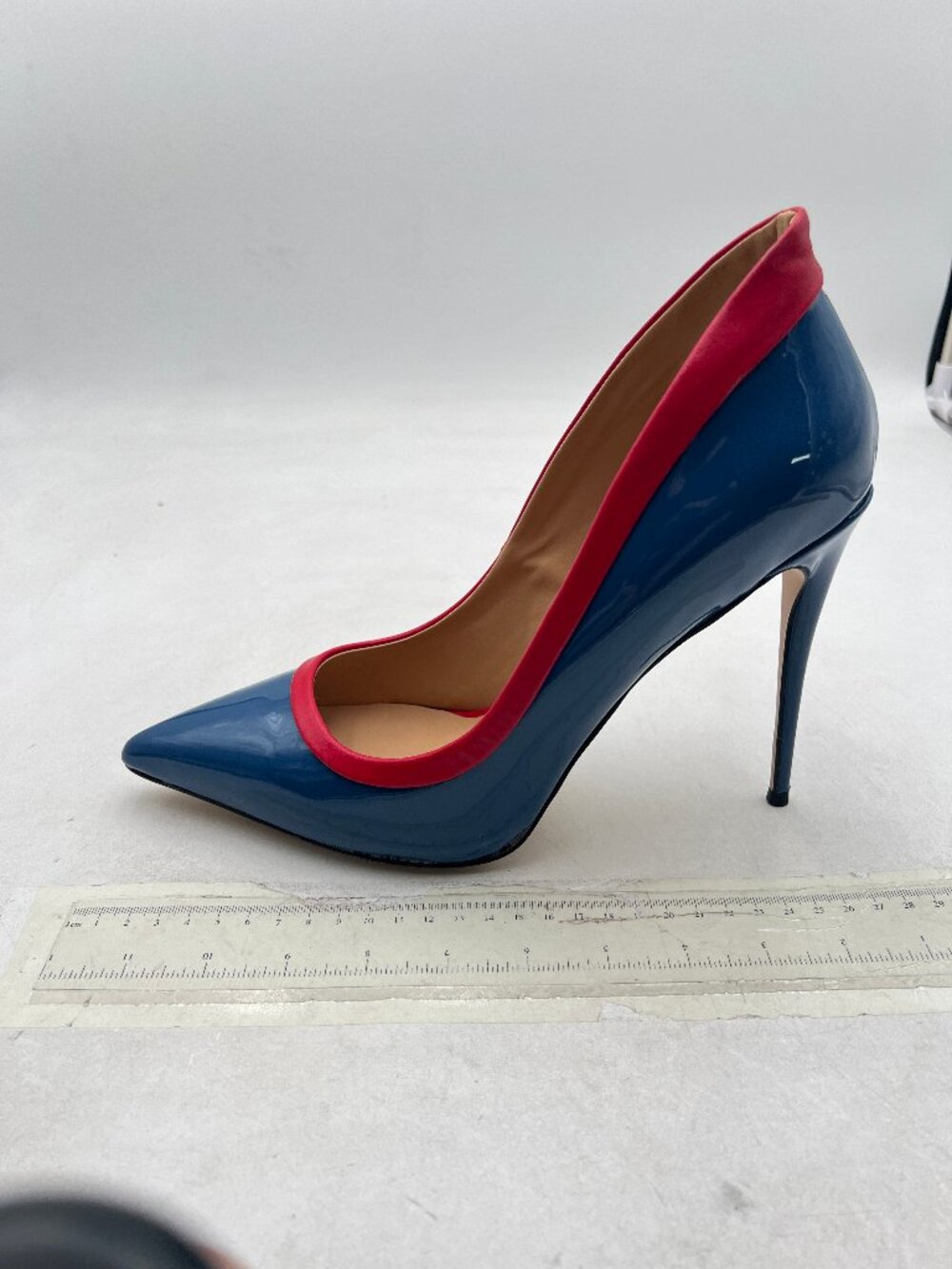 YDN Navy Pointed Toe Stiletto Heel Pumps Slip on Slide Dress Shoe for Party